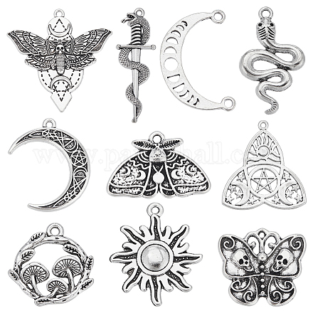 Sunnyclue 40 pièces 10 pendentifs en alliage de style tibétain TIBE-SC0007-14-1