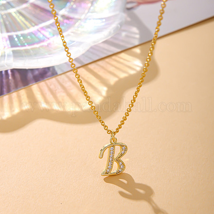 Модные латунные микропаве прозрачные кубические цирконии начальные подвески ожерелья для женщин FS-WG2FE2D-02-1