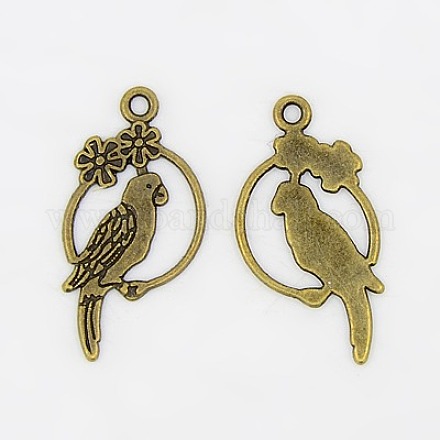 Сплав тропических попугаев подвески TIBEP-EA10187YKG-AB-LF-1