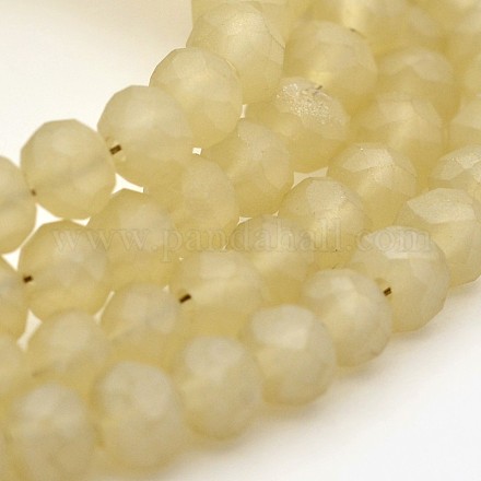 Fili di perle di vetro rondelle sfaccettate con perla lucentezza EGLA-J054-4x3mm-PL03-1