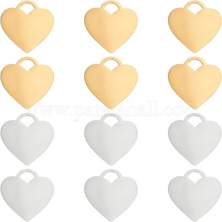 12 шт. подвески из нержавеющей стали 304 двух цветов STAS-UN0037-15-1