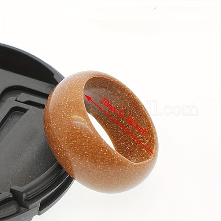 Synthetic Goldstone Plain Band Rings ZK0408-03-1