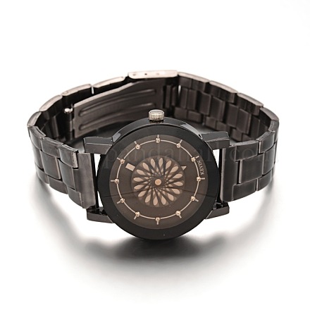 Reloj de pulsera de cuarzo con rhinestone de acero inoxidable chapado en bronce X-WACH-E020-08A-01-1