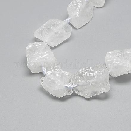 Granos de cristal de cuarzo natural hebras G-R421-16-1