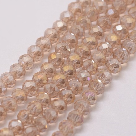 Chapelets de perles en verre électroplaqué X-GLAA-K016-2x3mm-03FR-1