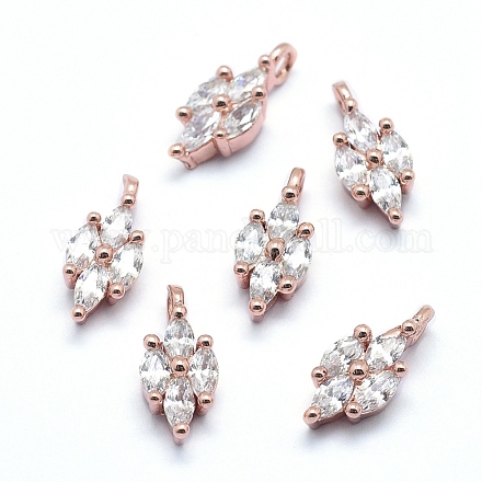 Латунь подвески ZIRC-J040-36RG-01-NR-1