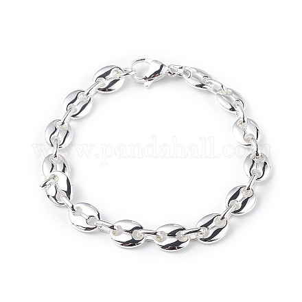 304 bracelet chaîne grain de café en acier inoxydable pour homme femme BJEW-G669-10S-1