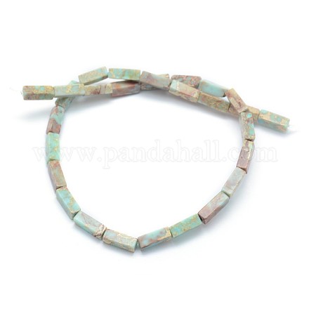Brins de perles de jaspe impérial naturel G-P391-A01-1