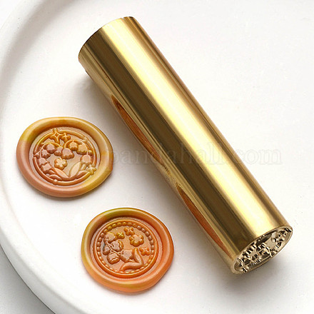 Double-Sided Engraving Wax Seal Brass Stamp AJEW-C031-02C-1