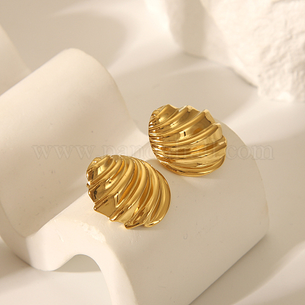 Серьги-гвоздики геометрической формы с неровной текстурой из нержавеющей стали 304 JR2524-1-1