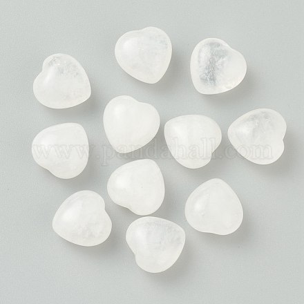 Natural Quartz Crystal Heart Love Stone G-G973-04C-1