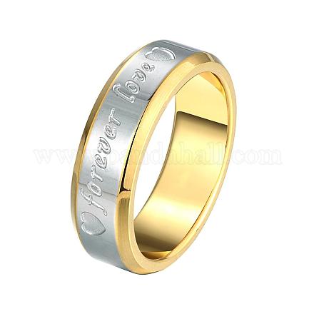 Dos anillos de dedo del tono de bronce para los hombres RJEW-BB13167-9-1