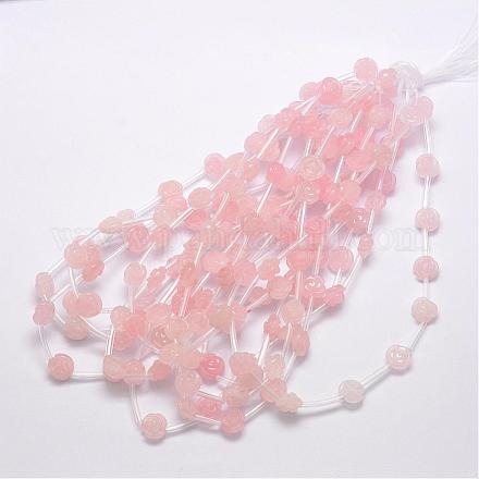 Naturale perle di quarzo rosa G-O156-B-16-1