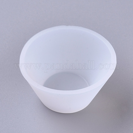 再利用可能なシリコーン混合樹脂カップ  レジン型  UVレジン用  エポキシ樹脂ジュエリー作り  ホワイト  45x25.3mm  内径：22mmと39mm DIY-G014-14B-1
