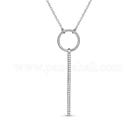 Colliers avec pendentif en argent sterling cz clé tinysand 925 TS-N342-S-1