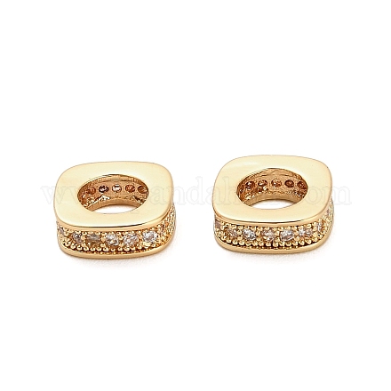 Латунные микро проложить Цирконий Европейский бисером KK-K374-14G-1