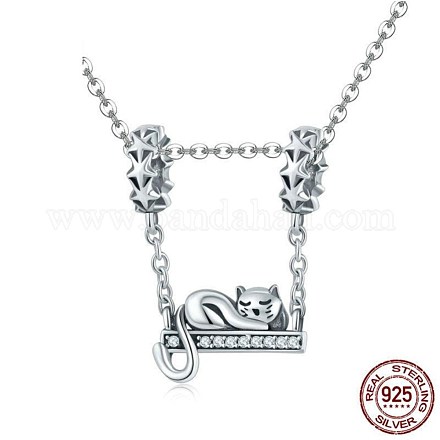 925 ожерелье из стерлингового серебра в европейском стиле с подвесками и подвесками CPDL-BB71014-A-1