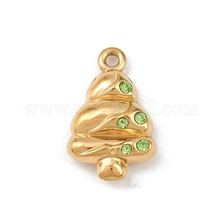 Подвески из нержавеющей стали 304 со стразами STAS-B116-04G-1