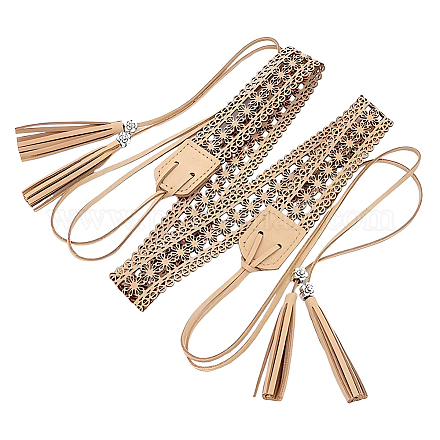 Ремни-цепочки с кисточками из искусственной кожи в стиле бохо AJEW-WH20033-096AS-D-1