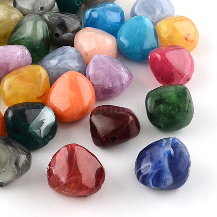 Nuggets Imitation Gemstone Acrylic Beads X-OACR-R044-M-1
