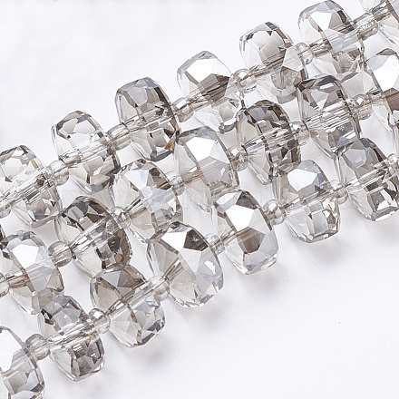 Electroplat Glass Beads Strands X-EGLA-Q092-10mm-D04-1