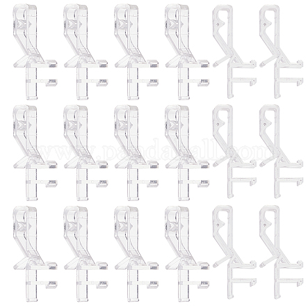 Gorgecraft 20 piezas clips de cenefa ocultos clips de cenefa de plástico transparente clips para persianas de ventana para cenefa ciega horizontal FIND-WH0053-29-1