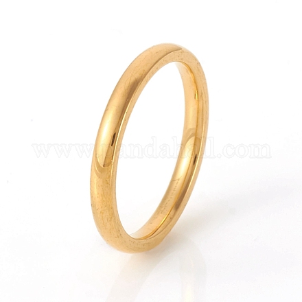 201 Stainless Steel Plain Band Rings RJEW-G107-2mm-4-G-1