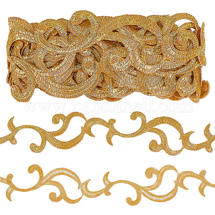 3.8 м лента в этническом стиле с утюгом/пришивкой с цветочной вышивкой и кружевной отделкой из полиэстера OCOR-WH0070-121A-1