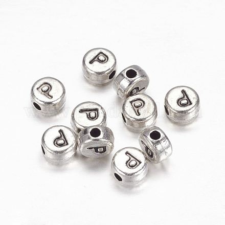 Alloy Letter Beads PALLOY-G190-AS-P-1