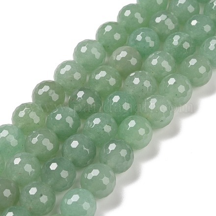Natürlichen grünen Aventurin Perlen Stränge G-E571-08B-1