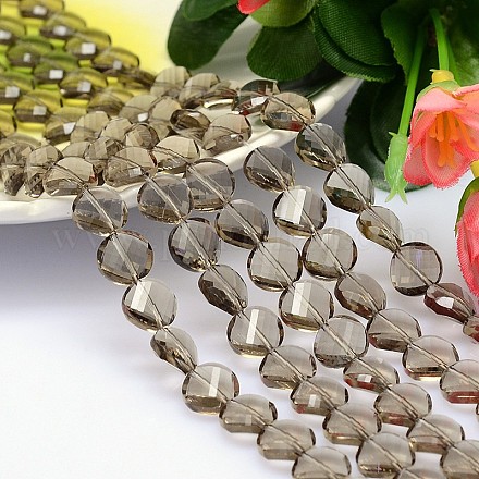 Faceted Flat Round Imitation Austrian Crystal Bead Strands G-M193-8mm-21A-1