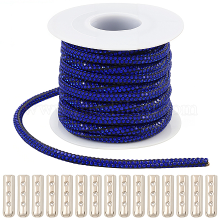 5 ярд шнуров из синтетического каучука со стразами&nbsp;OCOR-SP0001-33D-1