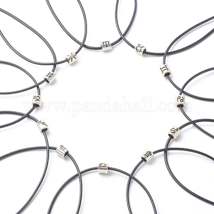 12 комплекты ожерелья с подвесками из сплава бусин созвездия NJEW-JN03634-1