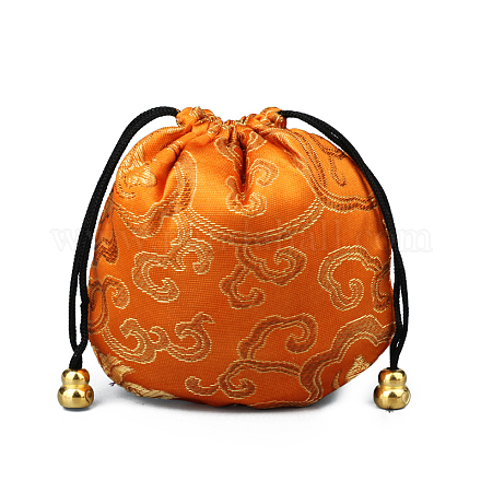 Chinese Style Silk Brocade Jewelry Packing Pouches PAAG-PW0001-161B-1