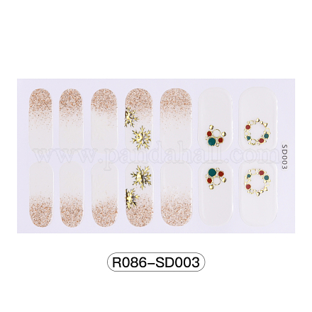 Adesivi per nail art con copertura completa a tema natalizio MRMJ-R086-SD003-1