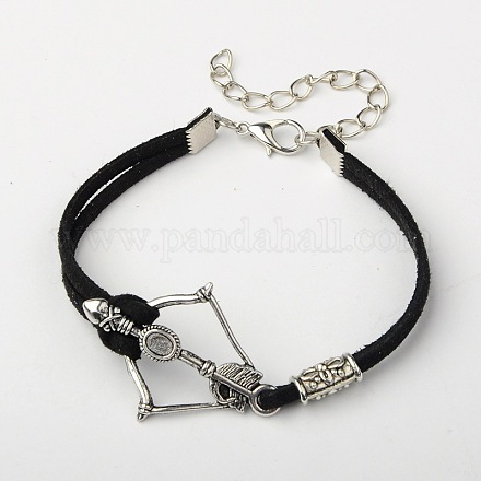 Tibetan Style Alloy Arrow Link Bracelets BJEW-JB01366-01-1