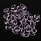 5Pcs Transparent Glass Beads, Top Drilled, Teardrop, Flamingo, 14x8mm, Hole: 1mm, about 5pcs/bag, 1bag/set