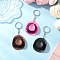 3Pcs Plastic Keychains, with Iron Split Key Rings, Hat, Platinum, Mixed Color, 104mm