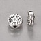 Tibetan Style Alloy Beads, Lead Free and Cadmium Free, Flat Round, Antique Silver, 7x7x3mm, Hole: 1.5mm