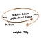 Stainless Steel Cuff Bangle, Torque Bangles, Rose Gold, Inner Diameter: 2-5/8~2-7/8 inch(6.8~7.3cm)