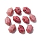 Natural Rhodonite Beads, Faceted, Bicone, 11~12x6~7mm, Hole: 1.2mm