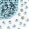 Preciosa® MAXIMA Crystal Round Stones, Czech Crystal, Dura Foiling, Round(431 11 615 Chaton), 60000 Aquamarine, SS29(6.15~6.35mm)