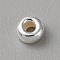 925 Sterling Silver Spacer Beads, Rondelle, Silver, 3.5x1.5mm, Hole: 1.4mm