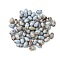 60Pcs 10G Baking Paint Glass Seed Beads, Oval, Aqua, 6~6.5x4~4.5mm, Hole: 1mm