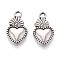 304 Stainless Steel Pendants, Sacred Heart Charm, Anti-Tarnish, Stainless Steel Color, 20x11.5x2mm, Hole: 2.2mm