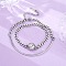 304 Stainless Steel Curb Chain Wrap Bracelets for Women, Ion Plating(IP), Stainless Steel Color, 13 inch(33cm)