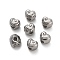 304 Stainless Steel Beads, Heart, Stainless Steel Color, 3.5x4x4.5mm, Hole: 1.5mm