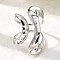 304 Stainless Steel Cuff Rings for Women, Stainless Steel Color, 34mm, Inner Diameter: 19mm