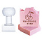 Clear Acrylic Soap Stamps with Big Handles, DIY Soap Molds Supplies, Cherry, 60x36x38mm, Pattern: 35x33mm