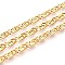 304 Stainless Steel Lumachina Chains, Soldered, with Spool, Ion Plating(IP), Real 18K Gold Plated, 10x4.5x2mm, about 32.81 Feet(10m)/Roll